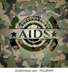 AIDS on camouflage texture