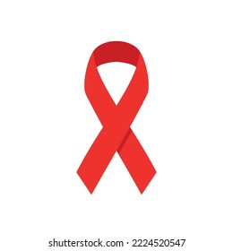 Aids Red Ribbon Icon, Vektorgrafik