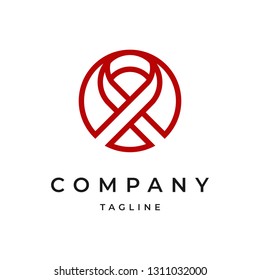 Aids Ribbon Logo design Template