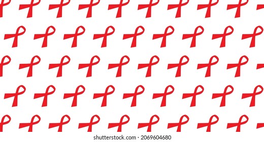 AIDS ribbon pattern background, world AIDS day icon, AIDS ribbon logo vector