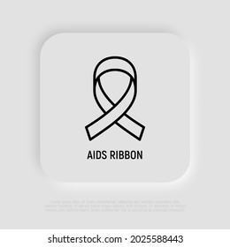 AIDs ribbon, symbol of support and care. Modern vector illustration for World AIDs day.