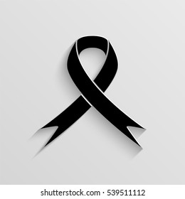 AIDS ribbon vector icon with  shadow