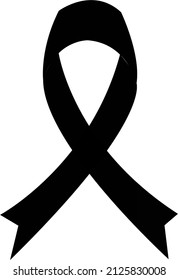 aids symbol black colour vector with no shadows and effects