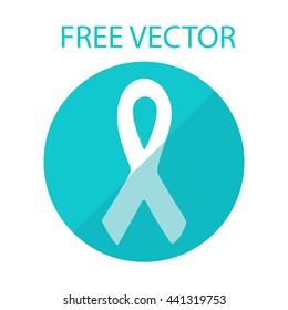 AIDS symbol free vector style flat