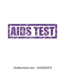 AIDS Test watermark stamp isolated