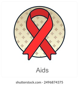 Aids und Therapie Icon-Konzept