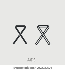 AIDS vector icon illustration sign for web and design