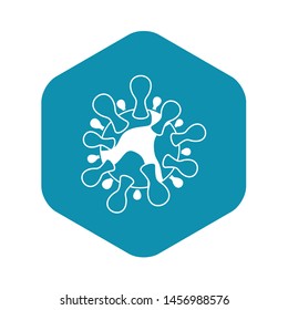AIDS virus icon. Simple illustration of aids virus vector icon for web