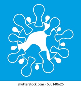 AIDS virus icon white