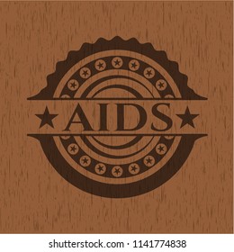 AIDS wooden emblem. Vintage.