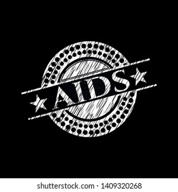 AIDS written on a chalkboard. Vector Illustration. Detailed.