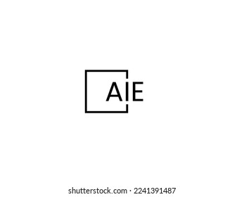AIE Letter Initial Logo Design Vector Illustration