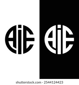 Diseño de monograma de letra del logotipo de AIE