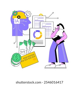 AI-Enhanced Expense Management conceito abstrato vetor ilustração. Finanças e Contabilidade. Acompanhe automaticamente as despesas e o gerenciamento financeiro eficiente. Tecnologia AI. metáfora abstrata.