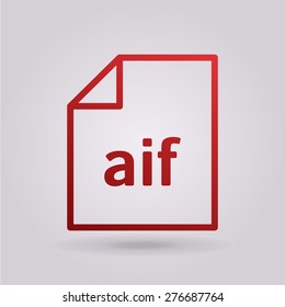 Aif file icon. Audio file format