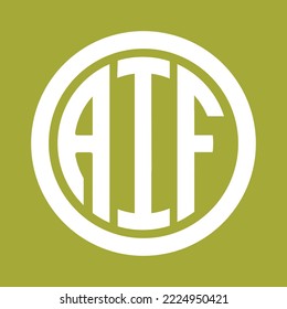 AIF Logo Design. Initial Letter Logo AIF Modern and Elegant Design. suitable for Company or personal Branding