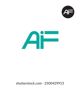 Diseño de monograma de letra de logotipo AIF