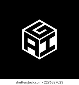 AIG letter logo design in illustration. Vector logo, calligraphy designs for logo, Poster, Invitation, etc.
