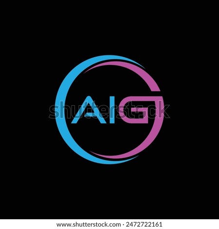 AIG Letter logo design template vector