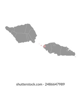 Aiga i le Tai district map, administrative division of Samoa. Vector illustration.