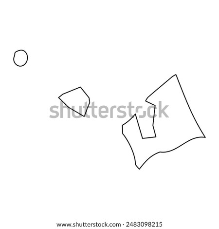 Aiga i le Tai district map, administrative division of Samoa. Vector illustration.