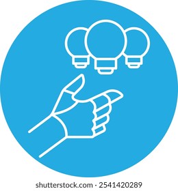 Innovación en inteligencia artificial Símbolo de Inspiración creativa para soluciones inteligentes y aprendizaje automático