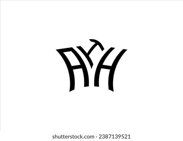 AIH Carta De Monograma Inicial Marca De Negocios Y Logotipo Moderno Sencillo