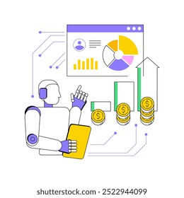 AI-Informed Customer Insights for Sales abstract concept vector illustration. Sales. Gain customer insights through AI, strong relationships with customers. AI Technology. abstract metaphor.