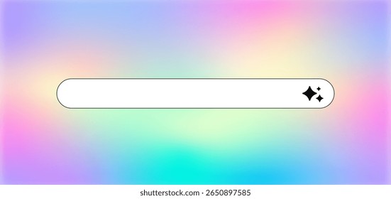 Barra de busca inspirada em Ai com um design elegante e um ícone de estrela distinto, perfeito para interfaces modernas.
