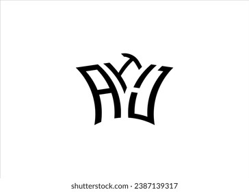 AIJ Initial Monogram Letter Business And Simple Modern Logo.