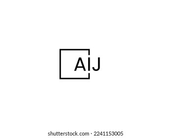 AIJ Letter Initial Logo Design Vector Illustration