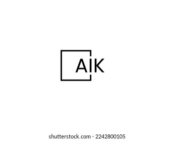 AIK Letter Initial Logo Design Vector Illustration