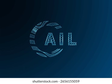 AIL low poly letter logo vector design. AIL lower poly logo design. AIL unique low poly logo design.