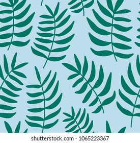 Ailanthus Leaves Pattern. Vector Background.