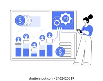 AI-Lead Scoring for Sales Teams abstract concept vector illustration. Sales. Score and prioritize leads, focuse on leads with higher conversion potential. AI Technology. abstract metaphor.