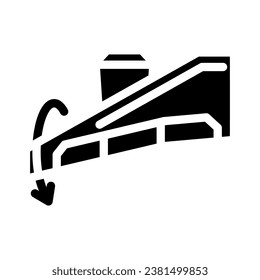 aileron adjustment aircraft glyph icon vector. aileron adjustment aircraft sign. isolated symbol illustration