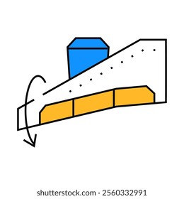 aileron adjustment aircraft line icon vector. aileron adjustment aircraft sign. isolated symbol illustration