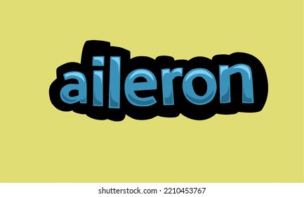 AILERON writing vector design on a yellow background very simple and very cool