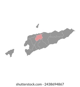 Stadtplan von Aileu, Verwaltungsbezirk von Osttimor. Vektorgrafik.