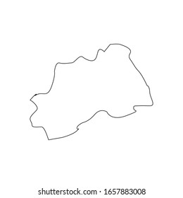 Aileu region map in East Timor country