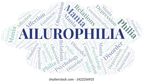 Ailurophilia word cloud. Type of Philia.
