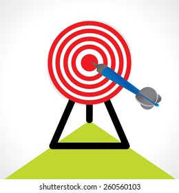 aim arrow of center of target vector illustration