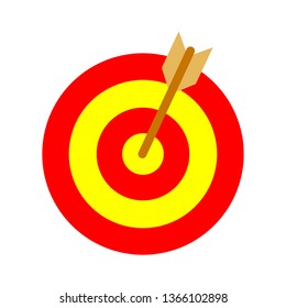 aim, arrow, Idea concept, perfect hit, winner, target goal icon. Success abstract pin logo