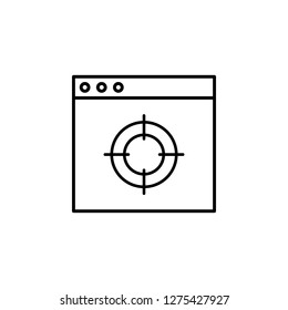 aim, audience icon. Simple outline vector of Web Design Development  set icons for UI and UX, website or mobile application