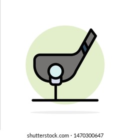 Aim, Ball, Club, Golf, Shot Abstract Circle Background Flat color Icon. Vector Icon Template background