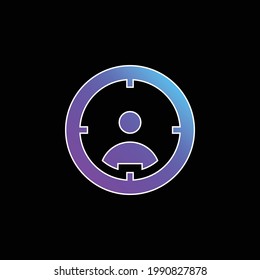 Icono de vector de degradado azul