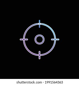 Aim blue gradient vector icon
