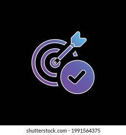 Aim blue gradient vector icon