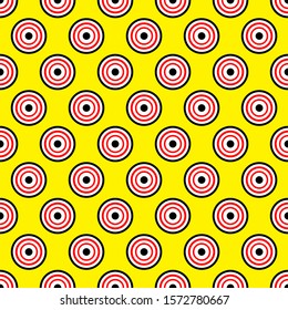 Aim board design on yellow background in Seamless pattern