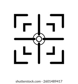 aim cross icon. target search and aiming sign isolated on white background. symbol. logo